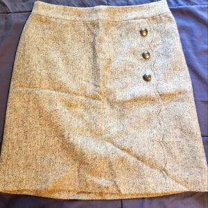 NWT Talbots Grey Tweed Skirt Size 6P
